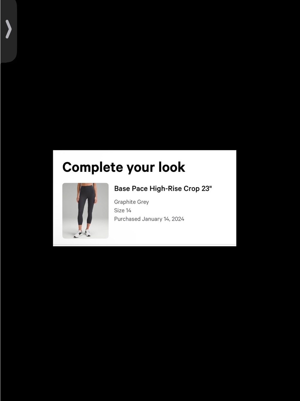 lululemon athletica Base Pace High-Rise Crop 23" - Graphite Grey